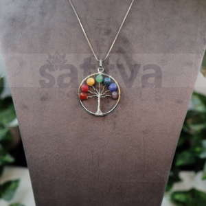 7-Chakra D-Cut Tree Ring Pendant (Only Pendant Included)