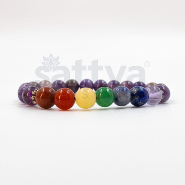 7-Chakra Plain AMETHYST appx.8mm Bracelet - Image 2
