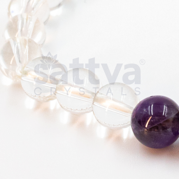 7-Chakra Plain QUARTZ appx.8mm Bracelet - Image 3