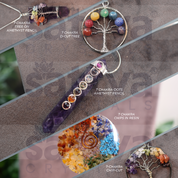7-Chakra D-Cut Tree Ring Pendant (Only Pendant Included) - Image 4