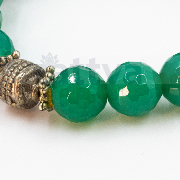 Aventurine-H(D-Cut)-Metal Deco Beads Bracelet - Image 3