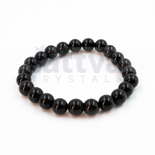 Black Tourmaline appx.-8mm PLAIN Bracelet