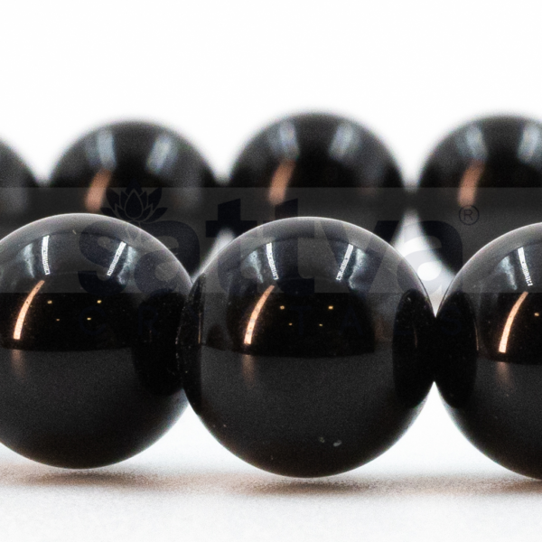 Black Tourmaline appx.-8mm PLAIN Bracelet - Image 3