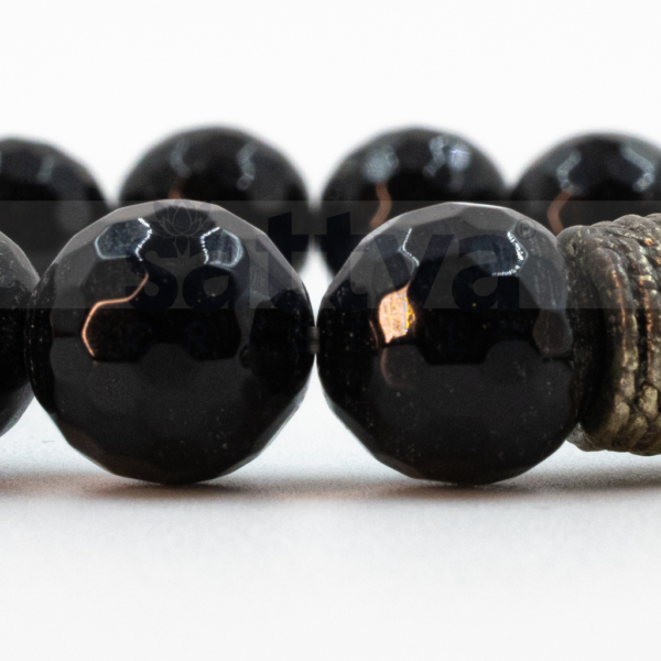 Blk.Tourmaline(D-Cut)-Metal Buddha Deco Bracelet - Image 3