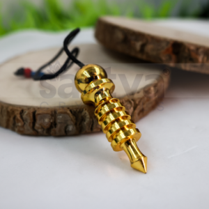 Brass Ball Top with Disk Layered Pointer Dowser + Black Thread