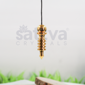 Brass Ball Top with Disk Layered Pointer Dowser + Black Thread