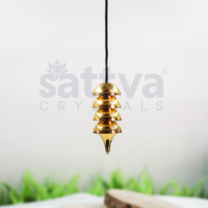 Brass Hemisphere Layered Dowser + Black Thread
