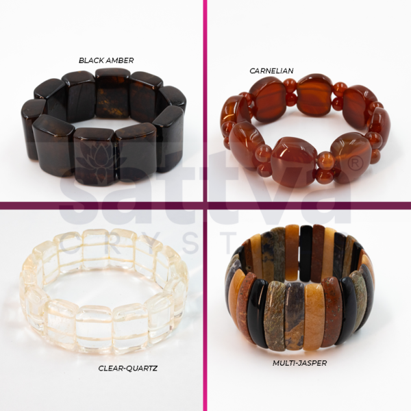 Picasso Jasper--Half-Cylindrical D-Cut Band Bracelet - Image 5
