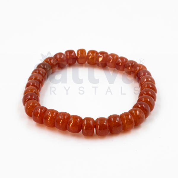 Carnelian Rondelle Bead Bracelet