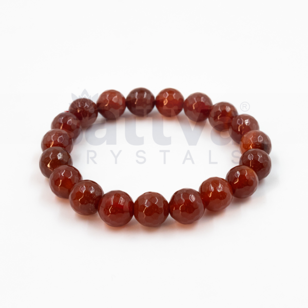Carnelian(SARD) appx.-10mm D-Cut Bracelet