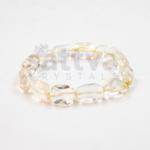 Clear Quartz Tumble-Cut Bracelet