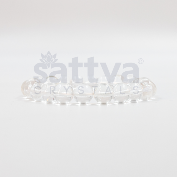 Clear Quartz appx.-8mm PLAIN Bracelet - Image 2