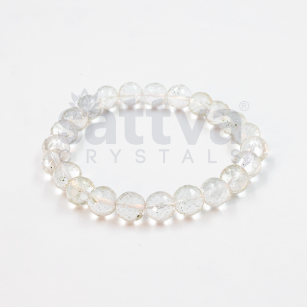 Clear Quartz appx.-8mm D-Cut Bracelet