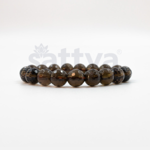 Dark Smoky Quartz appx.-10mm D-Cut Bracelet