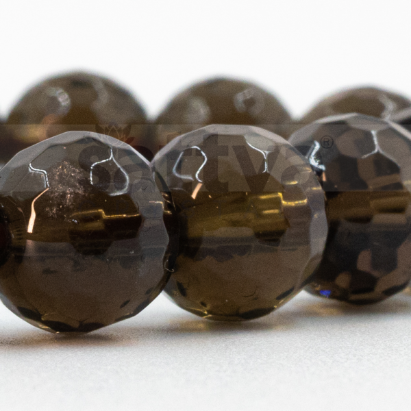 Dark Smoky Quartz appx.-10mm D-Cut Bracelet - Image 3