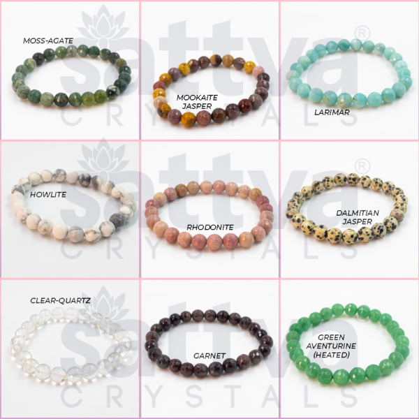 Dalmatian Jasper appx.-8mm D-Cut Bracelet - Image 4