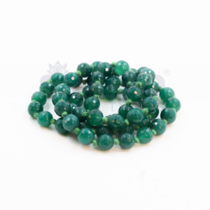 Green Aventurine(Heated) Diamond-Cut appx.10mm MALA