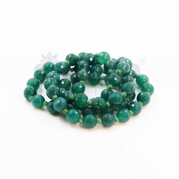 Green Aventurine(Heated) Diamond-Cut appx.10mm MALA