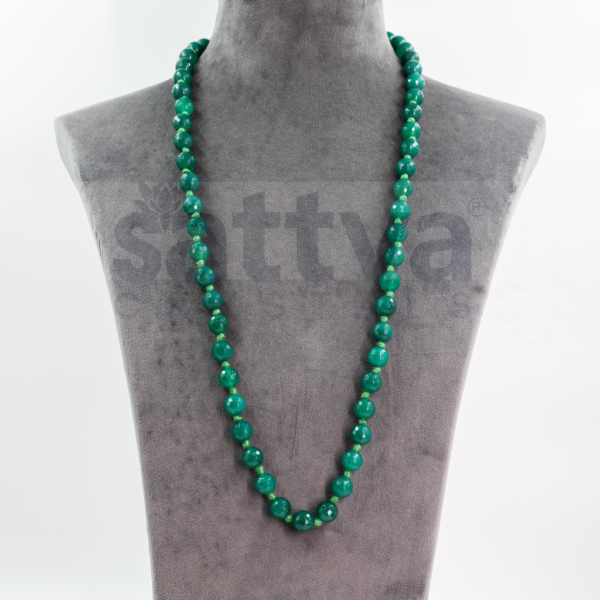 Green Aventurine(Heated) Diamond-Cut appx.10mm MALA - Image 2