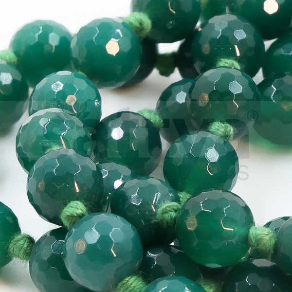 Green Aventurine(Heated) Diamond-Cut appx.10mm MALA - Image 3
