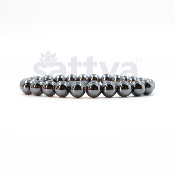 Hematite appx.-8mm PLAIN Bracelet - Image 2