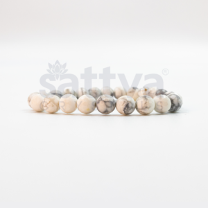 Howlite appx.-8mm D-Cut Bracelet