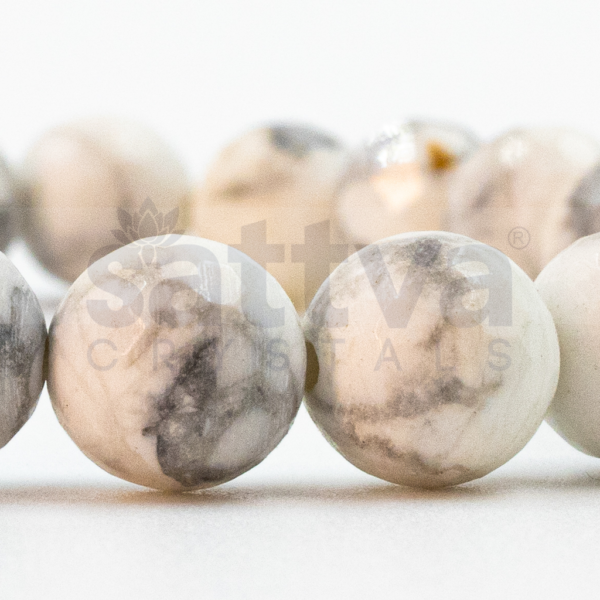Howlite appx.-8mm D-Cut Bracelet - Image 3