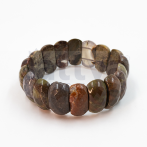 Picasso Jasper–Half-Cylindrical D-Cut Band Bracelet