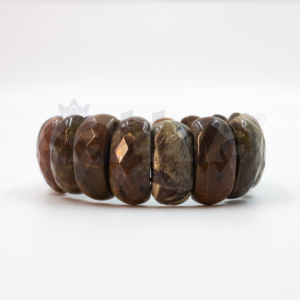 Picasso Jasper–Half-Cylindrical D-Cut Band Bracelet