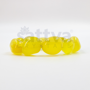 Lemon Yellow Jade Tumble-Cut Bracelet