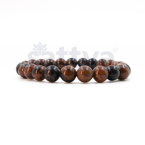 Mahogony Obsidian appx.-8mm PLAIN Bracelet - Image 2