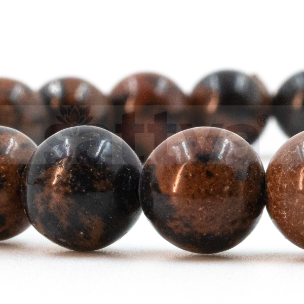 Mahogony Obsidian appx.-8mm PLAIN Bracelet - Image 3