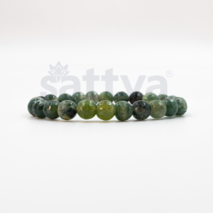 Moss Agate appx.-8mm D-Cut Bracelet