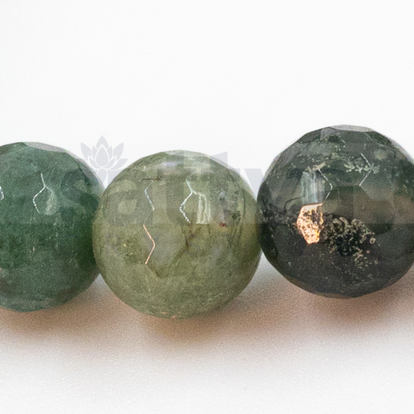 Moss Agate appx.-8mm D-Cut Bracelet - Image 3