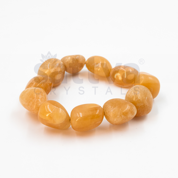 Orange Calcite Tumble-Cut Bracelet