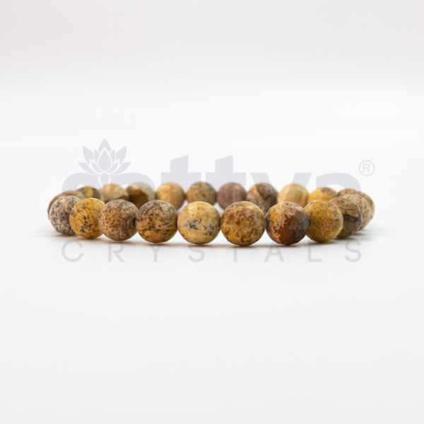 Picture Jasper appx.-8mm D-Cut Bracelet - Image 2