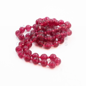 Plain Crystal (Magenta Heated) Diamond-Cut appx.10mm MALA