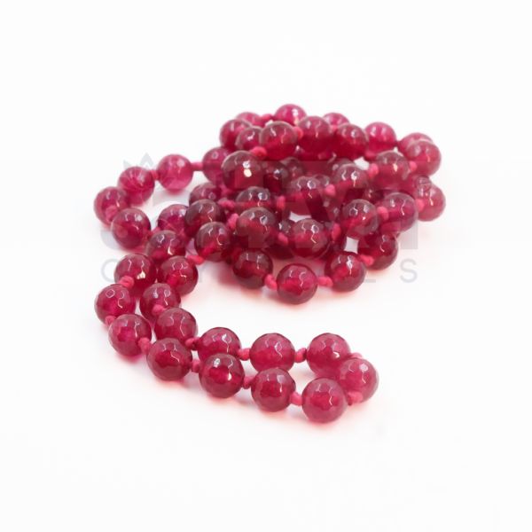 Plain Crystal (Magenta Heated) Diamond-Cut appx.10mm MALA