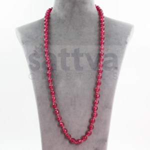 Plain Crystal (Magenta Heated) Diamond-Cut appx.10mm MALA