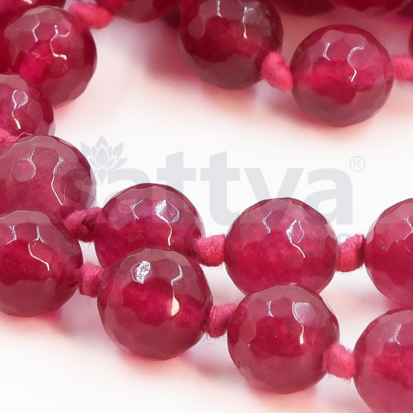 Plain Crystal (Magenta Heated) Diamond-Cut appx.10mm MALA - Image 3
