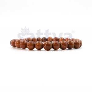 Red Gold-Stone appx.-8mm PLAIN Bracelet