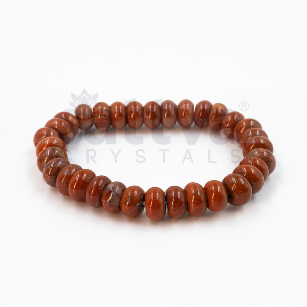 Red Jasper Rondelle Bead Bracelet
