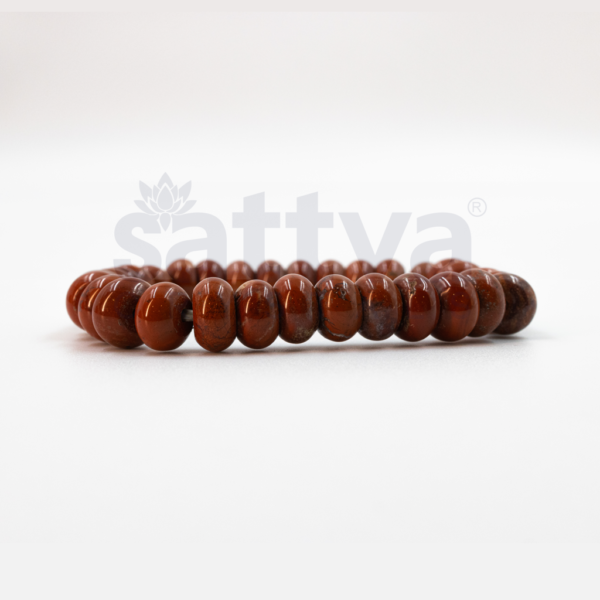 Red Jasper Rondelle Bead Bracelet - Image 2