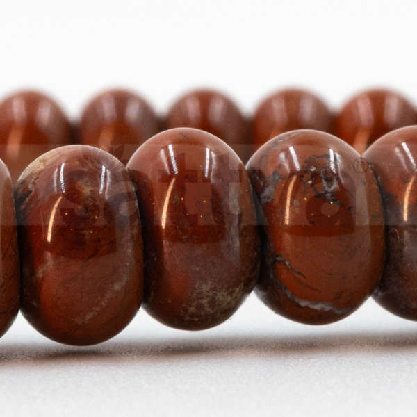 Red Jasper Rondelle Bead Bracelet - Image 3