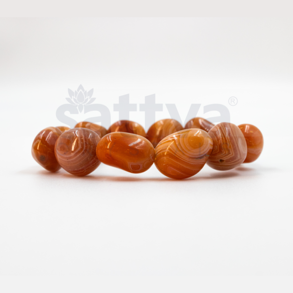 Red Lace Agate Tumble-Cut Bracelet - Image 2