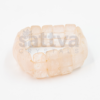 Rose Quartz Half-Cylindrical Cut Band Bracelet