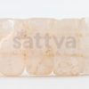 Rose Quartz Half-Cylindrical Cut Band Bracelet - Image 3