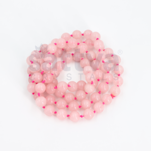 Rose-Quartz(Heated) Plain appx.10mm MALA