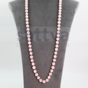Rose-Quartz(Heated) Plain appx.10mm MALA