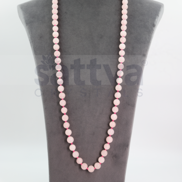 Rose-Quartz(Heated) Plain appx.10mm MALA - Image 2